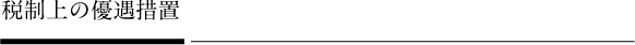 税制上の優遇措置